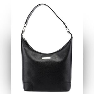 Gucci Black Leather Hobo Shoulder Bag 001-4204 Gold Champagne